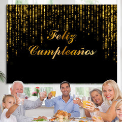 Lofaris Simple Dark Color Bokeh Lines Birthday Backdrop