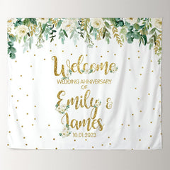 Lofaris Simple Glitter Happy Anniversary Backdrop For Events