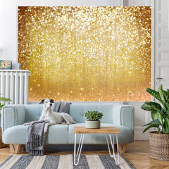 Lofaris Simple Gold Glitter Bokeh Backdrop For Party Decoration