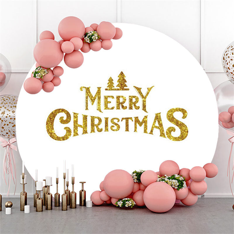 Lofaris Simple Gold Glitter Merry Christmas Party Bakdrops