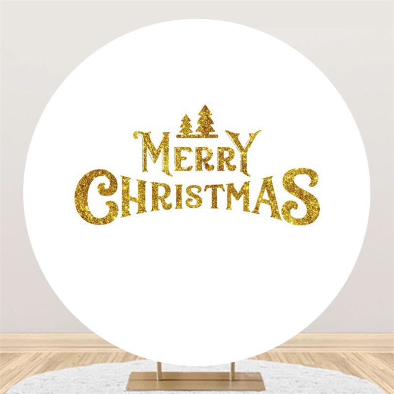 Lofaris Simple Gold Glitter Merry Christmas Party Bakdrops