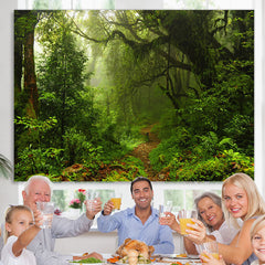 Lofaris Simple Green Jungle With Narrow Path Spring Backdrop