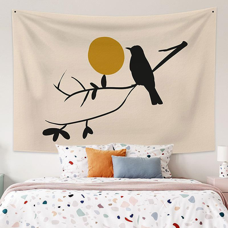 Lofaris Simple Sun Animal Bohemian Still Life Wall Tapestry