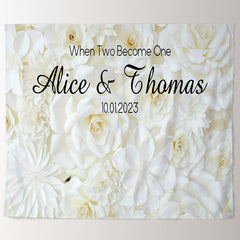 Lofaris Simple White Flowers And Peaceful Wedding Backdrop
