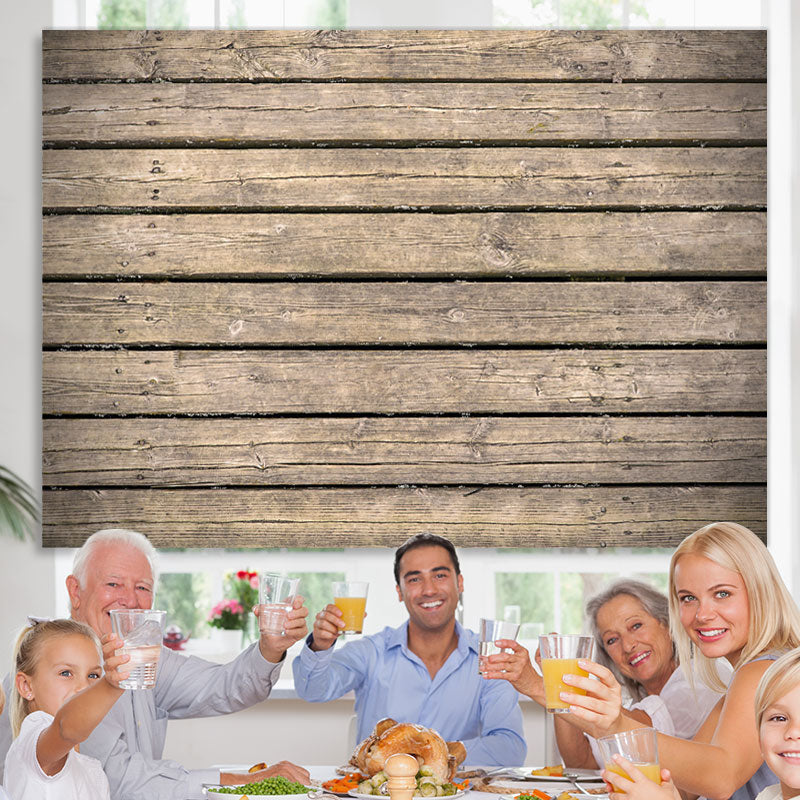 Lofaris Simple Wooden Floor Party Backdrop for Men