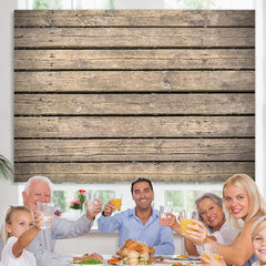 Lofaris Simple Wooden Floor Party Backdrop for Men
