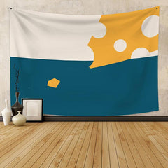 Lofaris Simple Yellow Cheese Pattern Bohemian Wall Tapestry