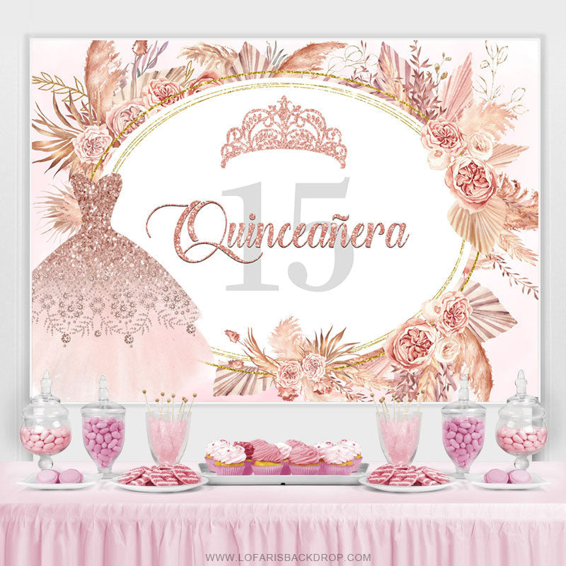 Lofaris Slight Baby Sweet Pink Diamond 15Th Birthday Backdrop
