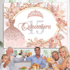 Lofaris Slight Baby Sweet Pink Diamond 15Th Birthday Backdrop