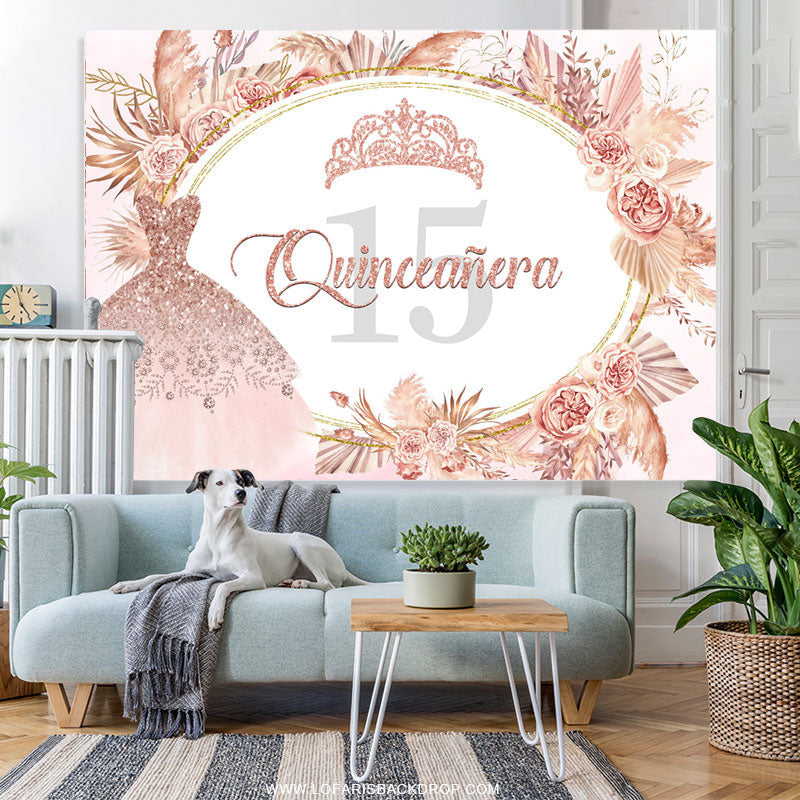 Lofaris Slight Baby Sweet Pink Diamond 15Th Birthday Backdrop