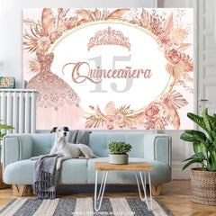 Lofaris Slight Baby Sweet Pink Diamond 15Th Birthday Backdrop