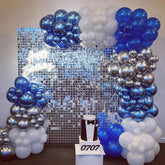 Lofaris Silver Shimmer Sequin Wall - Panels Back Decor