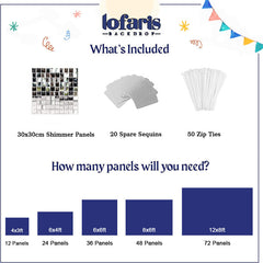Lofaris Silver Shimmer Wall Panels Decorations For Birthday Party