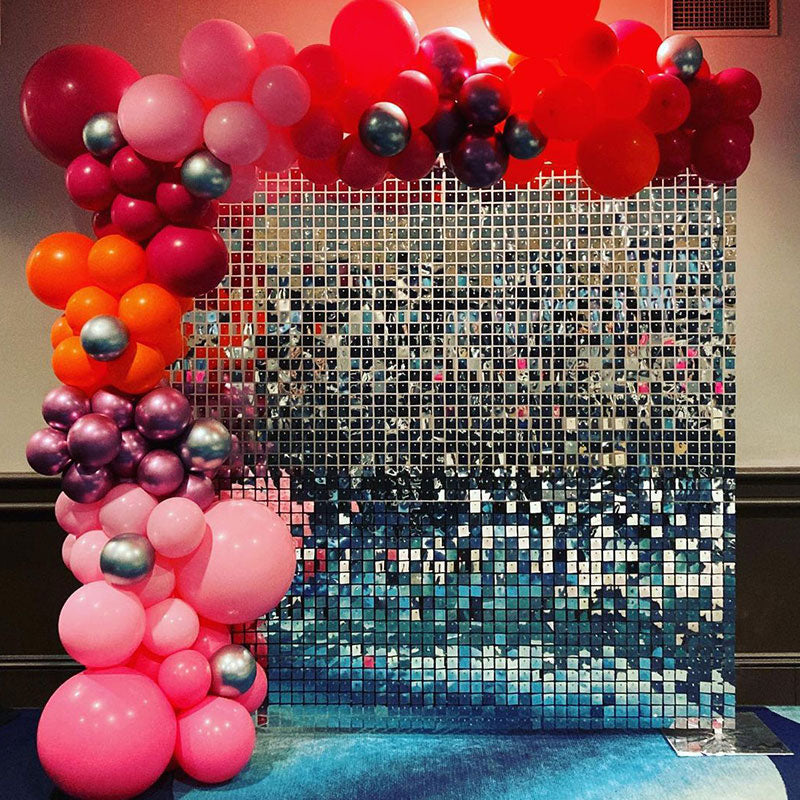 Lofaris Silver Shimmer Wall Panels Decorations For Birthday Party