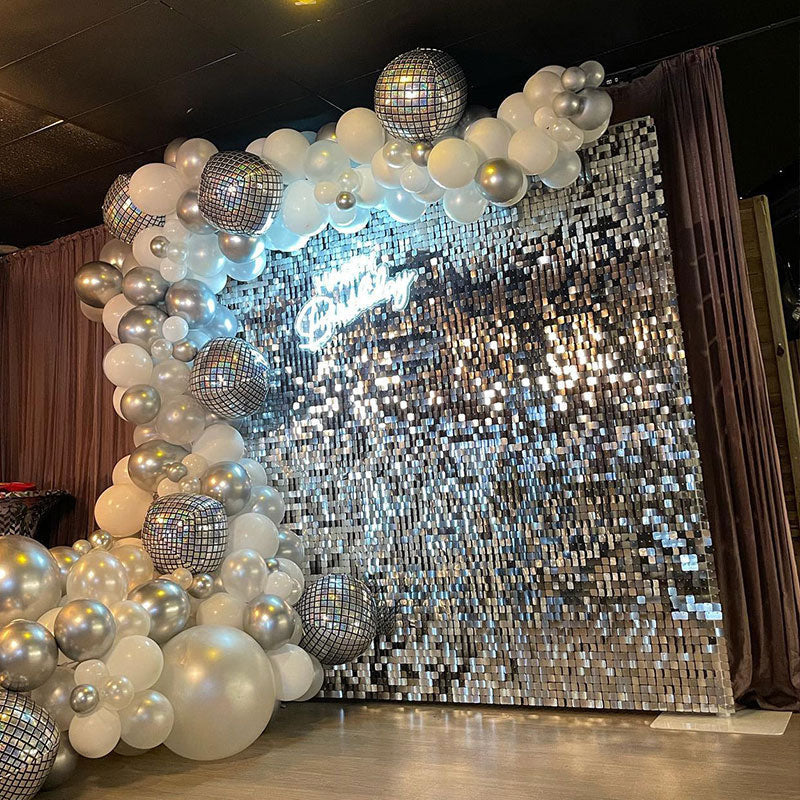 Lofaris Silver Shimmer Wall Panels For Birthday Party Decorations