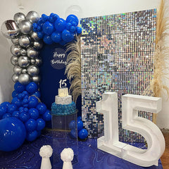 Lofaris Laser Silver Shimmer Wall Panels For Event Wedding Decor