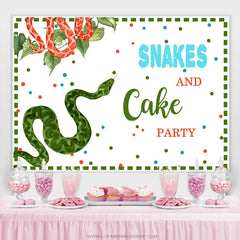 Lofaris Snakes And Cake Party Backdrop For Birthday Decoration
