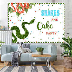 Lofaris Snakes And Cake Party Backdrop For Birthday Decoration
