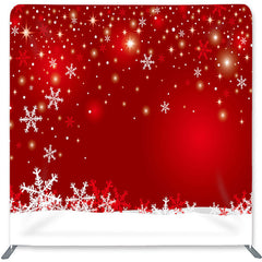 Lofaris Snowflake Red Theme Double-Sided Backdrop for Birthday