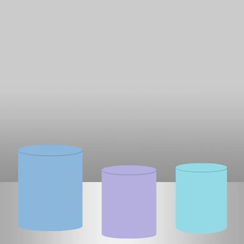 Lofaris Solid Blue And Purple Backdrop Cake Table Cover Kit