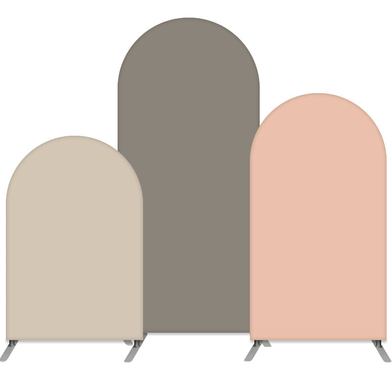 Lofaris Solid Color Double-sided Set of 3 Arch Backdrop Kit
