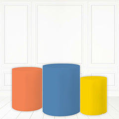 Lofaris Solid Color Plinth Cover Blue Orange Yellow Cake Table