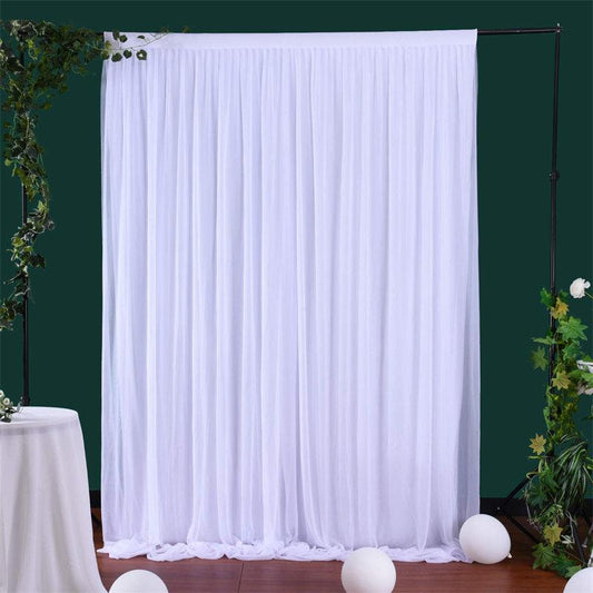 Lofaris Solid Elegant Tulle Backdrop Wedding Arch Drapes