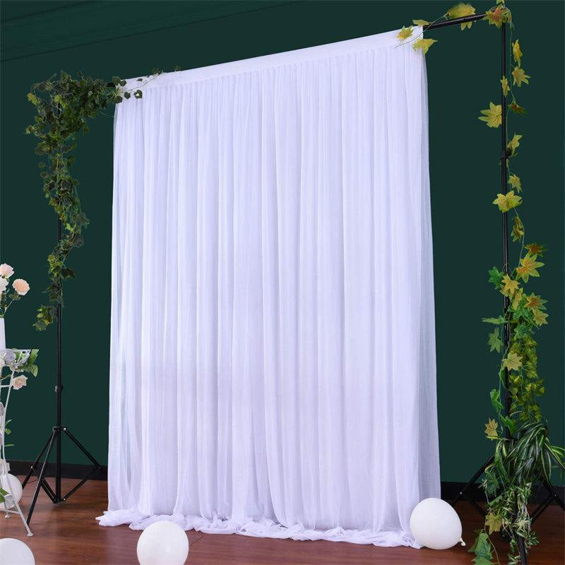 Lofaris Solid Elegant Tulle Backdrop Wedding Arch Drapes