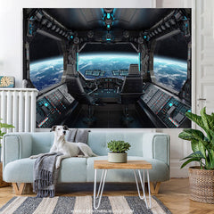 Lofaris Spaceship Science Fiction Photo Birthday Backdrop