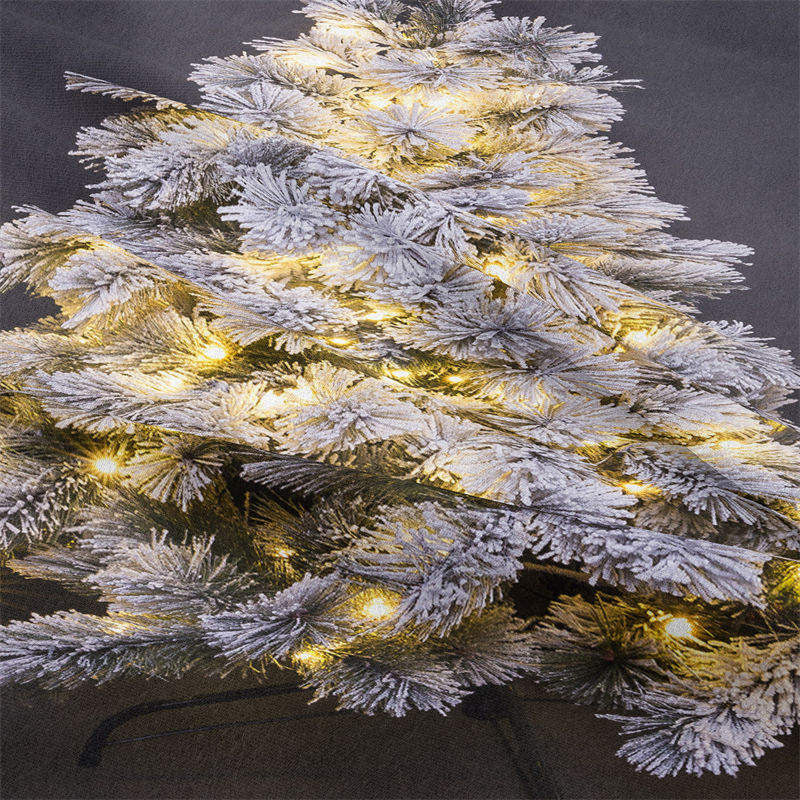 Lofaris Sparkle Snowy Christmas Tree Tapestry Wall Hanging