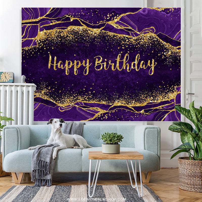 Lofaris Special Glitter Happy Birthday Backdrop For Female