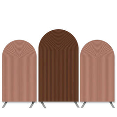 Lofaris Spiral Theme Coffee Brown Birthday Party Arch Backdrop Kit