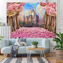 Lofaris Spring Pink Sakura Flowers Birthday Party Backdrop