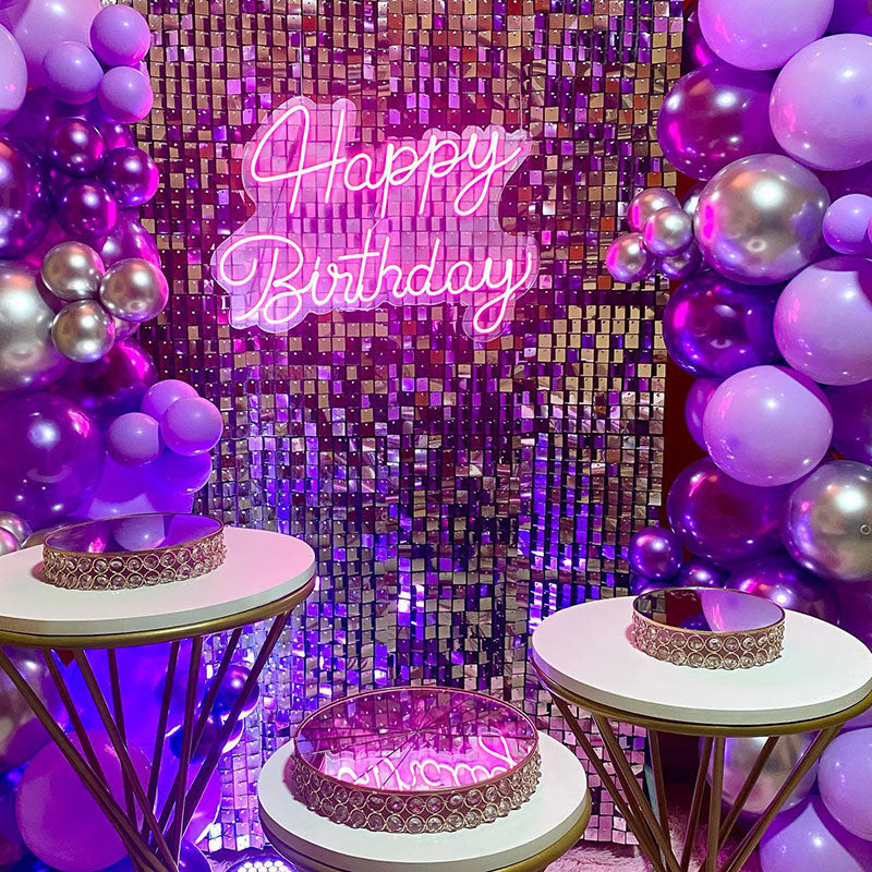 Lofaris Square Sequin Shimmer Wall Backdrop Panels For Party Decor Birthday