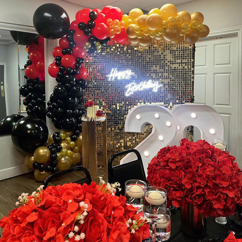 Lofaris Square Sequin Shimmer Wall Backdrop Panels For Party Decor Birthday