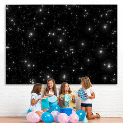 Lofaris Starry Night Black Sky Sparkle Stars Backdrop