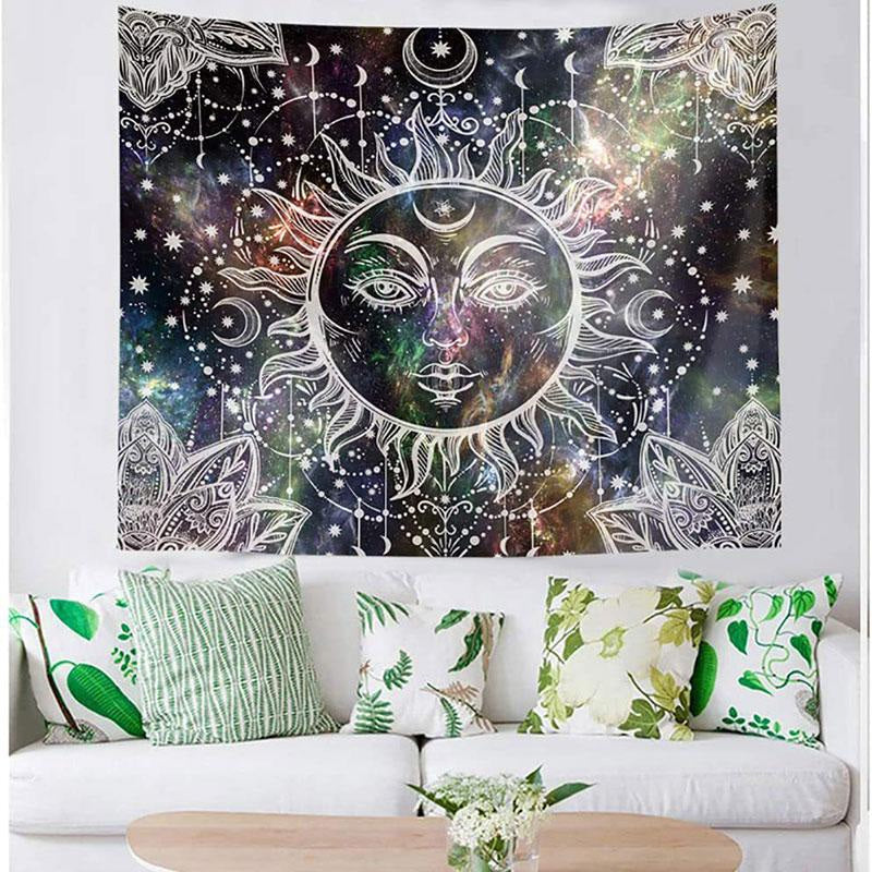 Lofaris Starry Sun Star Bohemian Mandala Moon Wall Tapestry