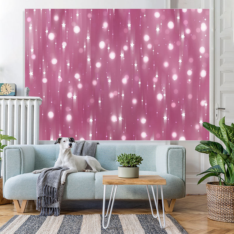 Lofaris Stars White Glitter Bokeh Photo Backdrop for Party