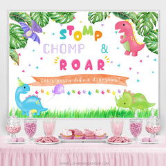 Lofaris Stomp Chomp Roar Lets Party Like A Dinosaur Backdrop