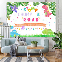 Lofaris Stomp Chomp Roar Lets Party Like A Dinosaur Backdrop