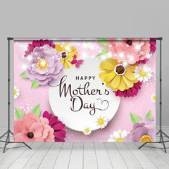 Lofaris Succulent Glitter Butterfly Happy Mothers Day Backdrop