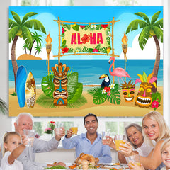 Lofaris Summer Aloha Photo backgruond Beach Wooden Sculpture