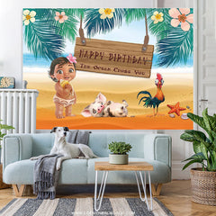 Lofaris Summer Beach Theme The Ocean Chose You Birthday Backdrop