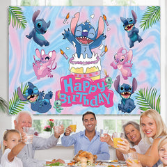 Lofaris Summer Hawaiian Cartoon Birthday Party Backdrop