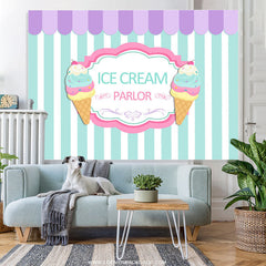 Lofaris Summer Ice Cream Parlor Candy Land Birthday Backdrop