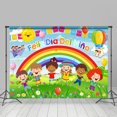 Lofaris Sunny Rainbow Outdoor Happy Children Day Backdrop