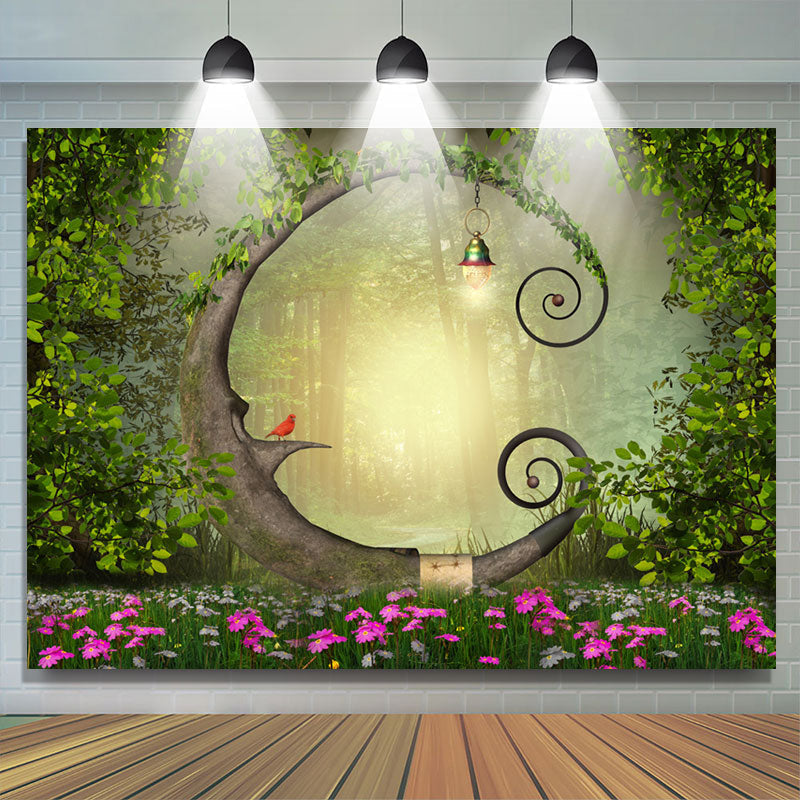 Lofaris Sunny Wonderland Forest Floral Spring Backdrop