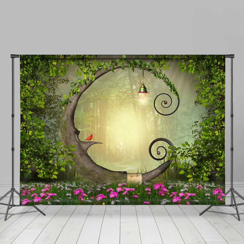 Lofaris Sunny Wonderland Forest Floral Spring Backdrop