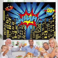 Lofaris Super City Theme Photo Booth Birthday Party Decoration