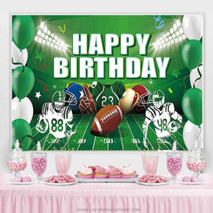 Lofaris Super Football Bowl Game Day Happy Birthday Backdrop